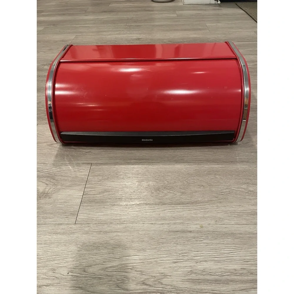 Brabantia Bread Box Belgium Retro Rare Red Variant Metal Used